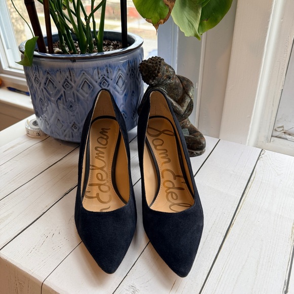 Sam Edelman | Black Suede Heels, 3” - Picture 2 of 14